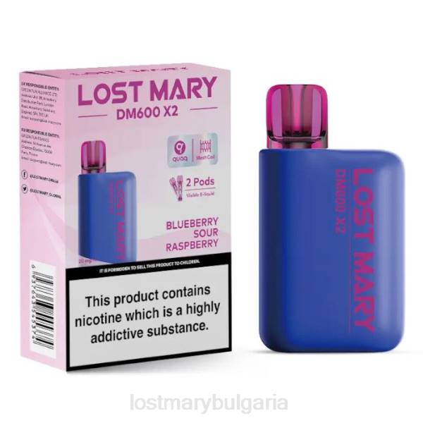 LOST MARY Vape - боровинка кисела малина lost mary dm600 x2 вейп за еднократна употреба 4DTX202