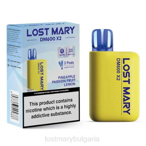 LOST MARY Вейп Цена - ананас маракуя лимон lost mary dm600 x2 вейп за еднократна употреба 4DTX197