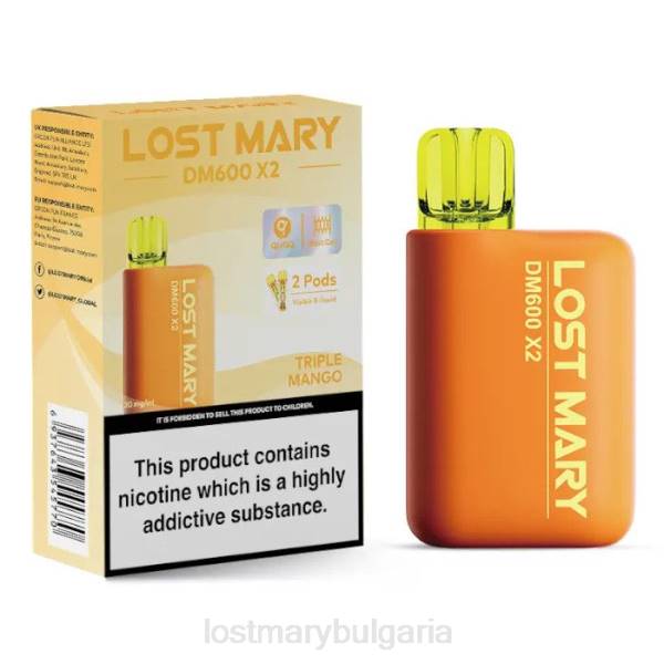 LOST MARY България - тройно манго lost mary dm600 x2 вейп за еднократна употреба 4DTX199