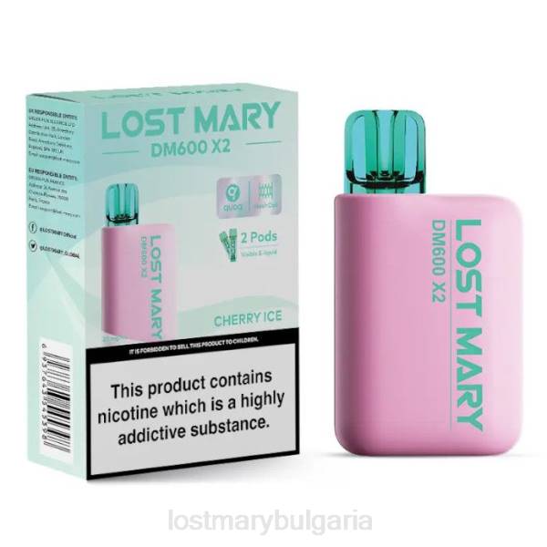 LOST MARY Вейп - черешов лед lost mary dm600 x2 вейп за еднократна употреба 4DTX203