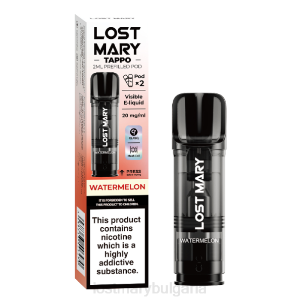 LOST MARY Вейп Цена - диня lost mary tappo предварително напълнени шушулки - 20 mg - 2pk 4DTX177