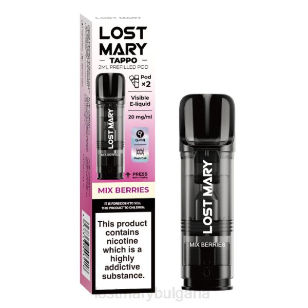 LOST MARY Вейп - смесете плодове lost mary tappo предварително напълнени шушулки - 20 mg - 2pk 4DTX183