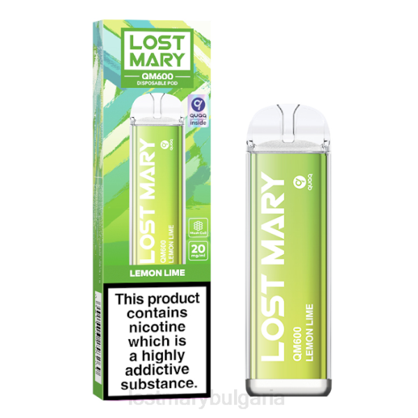 LOST MARY Bulgaria - лимонов лайм vape за еднократна употреба lost mary qm600 4DTX168