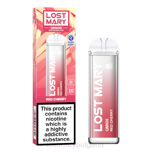 LOST MARY Vape - червена череша vape за еднократна употреба lost mary qm600 4DTX162